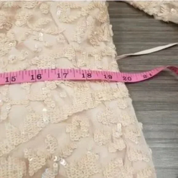 NWT Needle & Thread petal pink Annie dress sequined dress evening gown 12 new